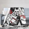 Cat Dandadan  Flannel Blanket Winter  Super Soft Bedding Throws for Students Outdoor Fluffy Bedspread Sofa Bed Cover