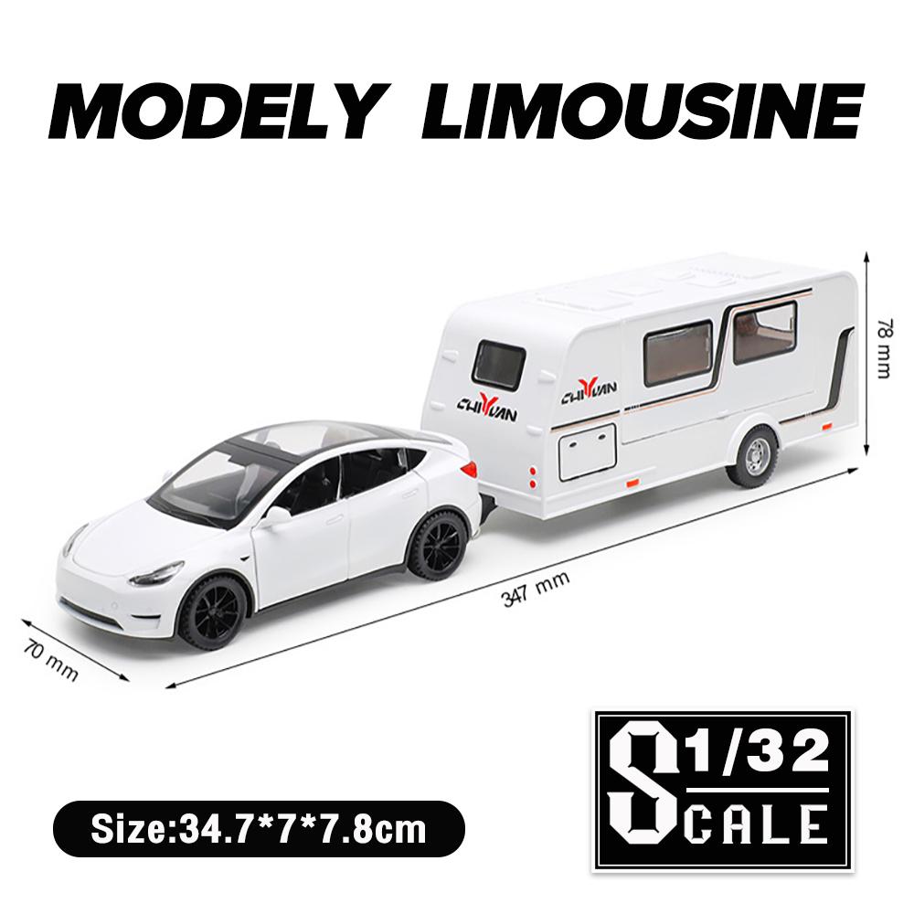 Масштаб 1/32 Tesla Model Y Caravan, металлический литой под давлением сплав, игрушечная модель автомобиля, грузовики для детей, игрушки, автомобили, коллекция для хобби