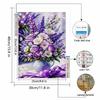 Diy Arrival New 5d Full Circle Diamond Painting "purple Bouquet" Embroidery Cross Stitch Home Decor Gift