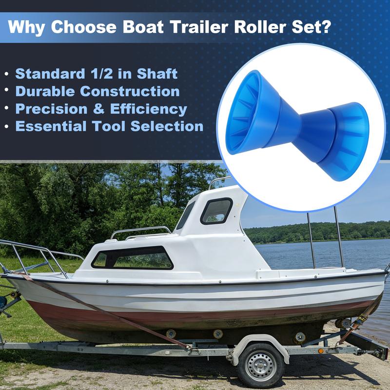 4 inch Boat Bow Roller Trailer Parts Stop Bell Roller With Shaft for Boat Trailer Bracket Boat Accessories