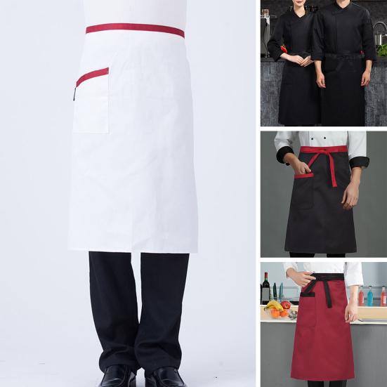 Полуфартук Водонепроницаемый поварской фартук с карманами для мужчин и женщин Регулируемый масляно-пятностойкий