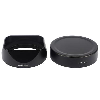 Металлическая бленда объектива Haoge с квадратным байонетом для Fujifilm XF35mmF2 R XF23mmF2 R WR XC 35mm F2 Fuji 35mm F2 23mm F2 с металлической передней сменной блендой для