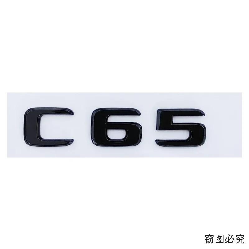 ABS Car Side Sticker Rear Trunk Badge Letters Decal Decoration for Mercedes Benz C43 C65 C63 G65 Exterior Accessories QK1
