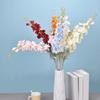 Simulated Hyacinth Silk Delphinium Flowers Realistic Texture Iron Wire Stems Fake Flower