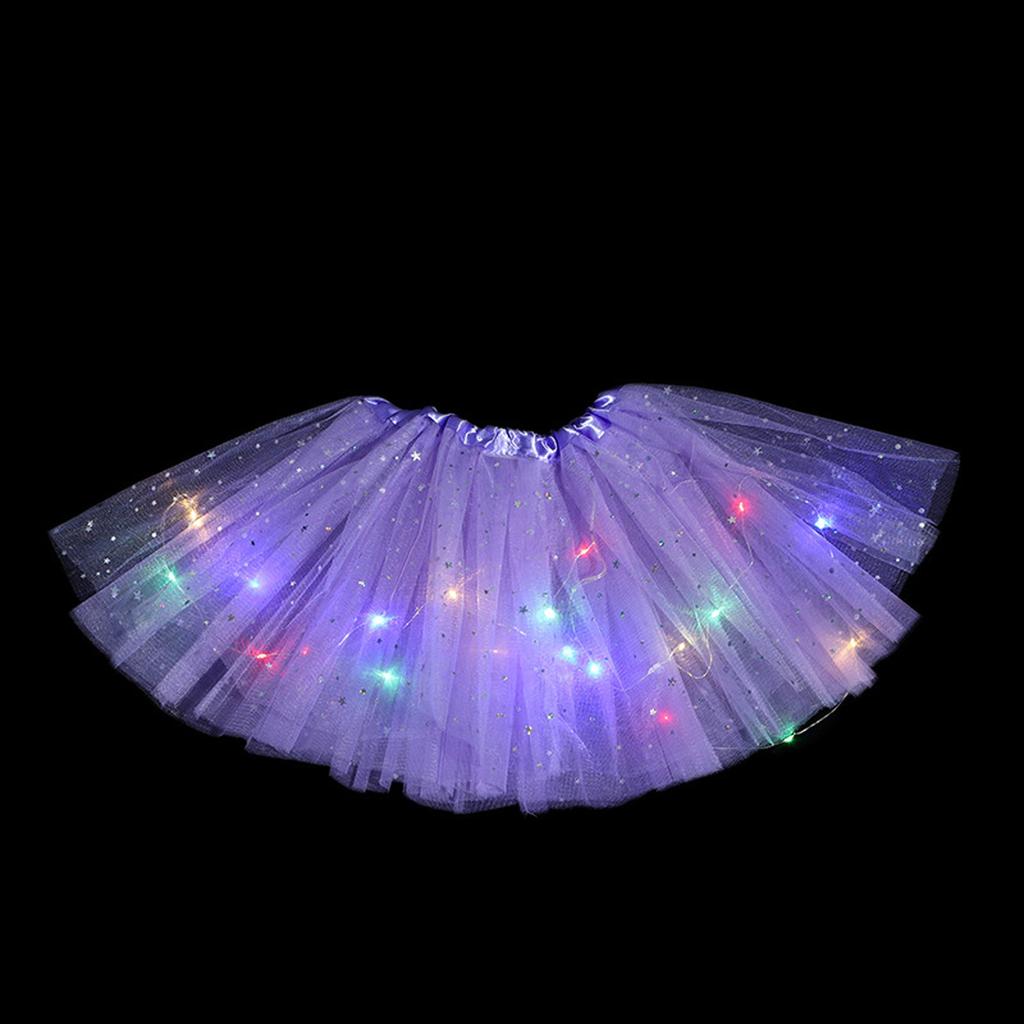 Children's Luminous Yarn Skirt Ballet Skirt Dance Costumes Yarn Skirt Performance Props LED  Costumes