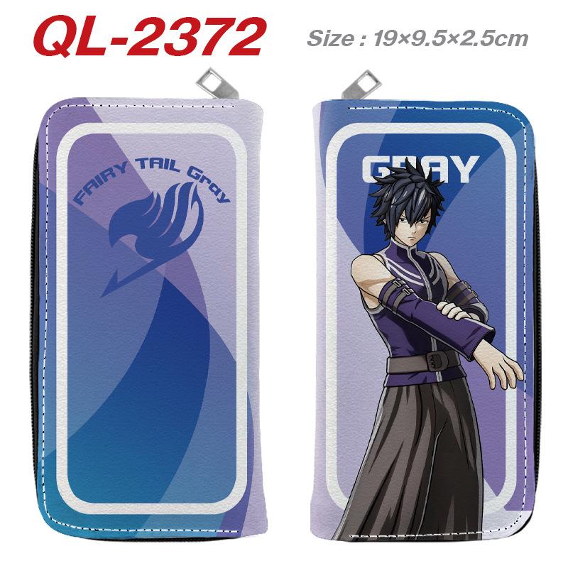 Fairy Tail Anime Long Zip Wallet Natsu Dragneel Full Color PU Leather Clutch Purse Cosplay