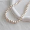 Dd01 925Silver 8mm Natural Freshwater Pearl Necklace