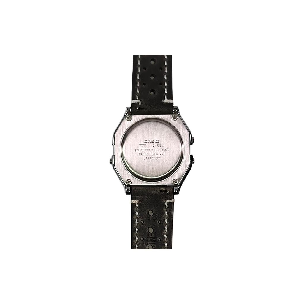 Casio Часы с кварцевым механизмом, кожаный ремешок, унисекс, фиолетовый циферблат, A159WA-N1D(Watch5--)