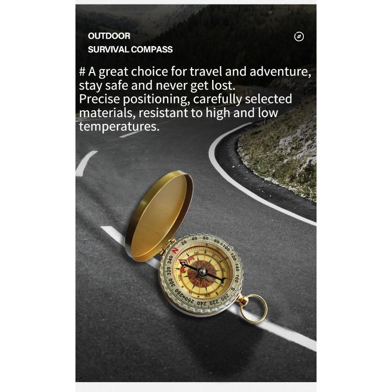 1 шт. откидной уличный компас с улучшенной люминесценцией, многофункциональный компас, карманные часы высокого класса