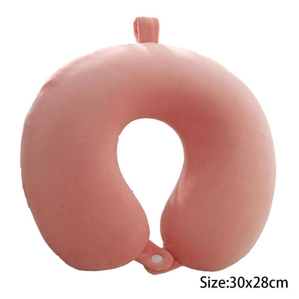 Polyester Solid Color Memory Foam Memory Pillow Ushaped Pillow Soft Comfortable Travel Neck Office Nap Pillow Memory Foam Pillow