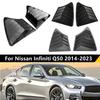 Для Nissan Infiniti Q50 2014- Пластик ABS Заднее Окно Четверть Жалюзи Накладка Заборник Боковой Вентиляционный Отвод Автомобильные Клейкие Аксессуары