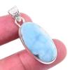 Natural Republic Larimar Gemstone 925 Solid Sterling Silver Pendant 1.50'' B7u48