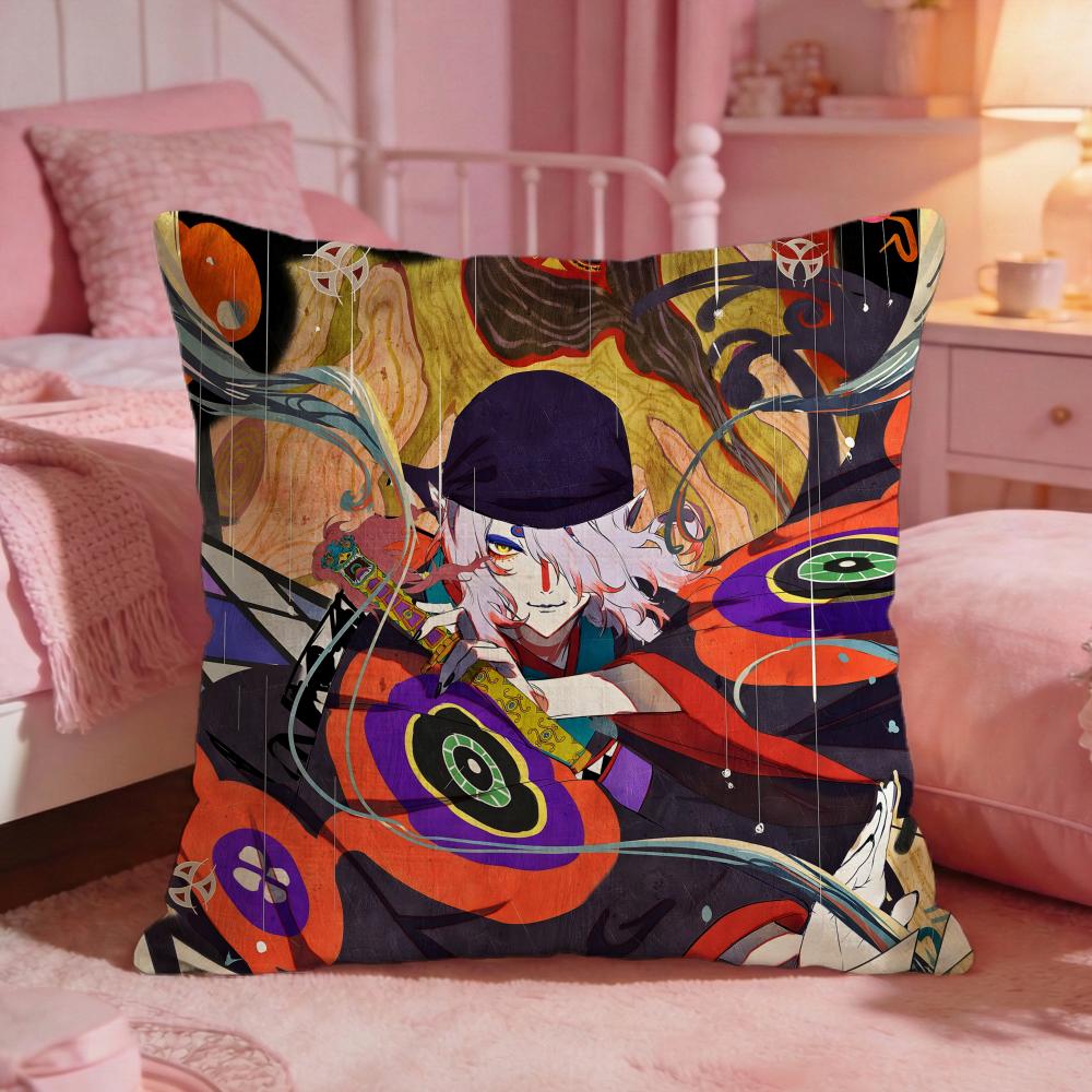 mMononoke anime Cushion Cover Premium Comfort Reversible Pillow Cove Two in One Design for Any Room Car Interior