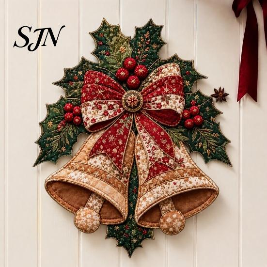 Christmas Craft Kits for Home Decor Patchwork DIY Kit, Santa Snowman Tree Fabric Rustic Making Vintage Holiday Sewing Kit Adults, Handmade