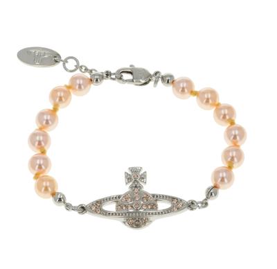 МИНИ-БАРЕЛЬЕФ Жемчужный браслет из латуни [Vivienne Westwood] Женский 61030001/02P445 [Товар]