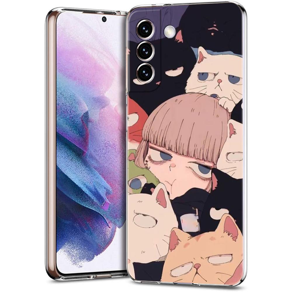 Мультяшный Забавный Парень Девушка Пара Чехол для Телефона Для Samsung Galaxy S24 Ultra S23 FE S22 S20 S21 5G S10 S9 Plus S10E S8 Мягкий Прозрачный Чехол