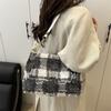 Осень новая мода цепочка портативная на плечо кроссбоди клетчатая маленькая квадратная сумка большая вместимость сумка-тоут для поездок на работу