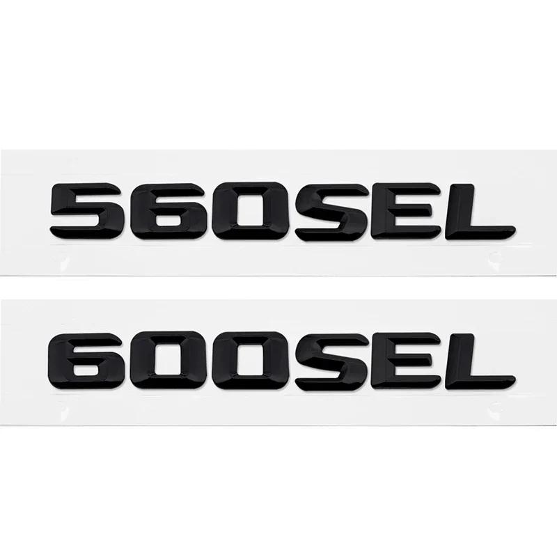 3D ABS Car Sticker Tail Trunk Number Letters Badge for Mercedes Benz 300SEL 500SEL 560SEL 600SEL Emblem Decals Decoration