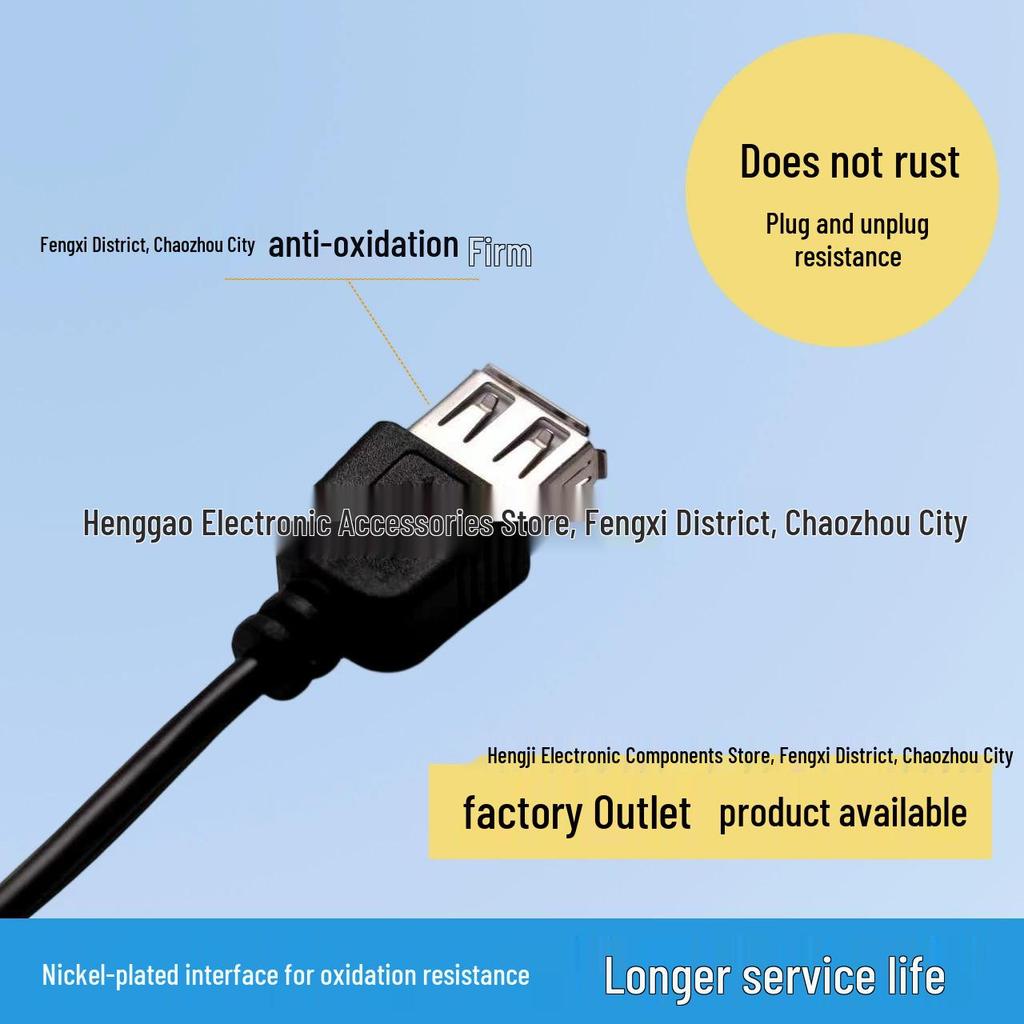 Eco-Friendly USB 2.0 Extension Cable: Male to Female, Fully Shielded, Antifreeze, with Suitcase Buckle & Hand Warmer