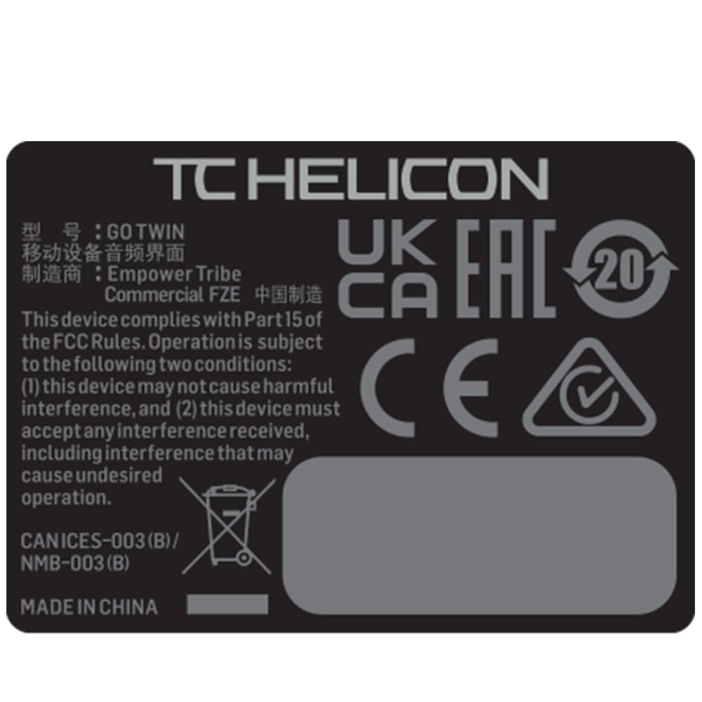 TC HELICON GO TWIN Аудио/MIDI интерфейс