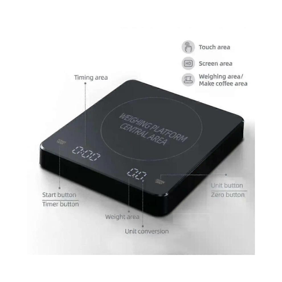 Timemore Black Mirror Basic + Высокоточные электронные весы Весы для эспрессо-кофе Умные весы Автоматический таймер Кухонные весы