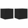 TV Wall Cabinets 2 pcs Black 30.5 x 30 x 30 cm