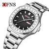 OFNS New 1522 Casual Men's Quartz Watch with Diamond Inlaid Waterproof Calendar Fashion Trend Men's Watch