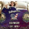 Milwaukee Brewers Print Flannel Blanket High Quality Warm Comfortable Cover for All Seasons Perfect for Gifts Home Decor