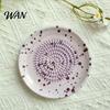 Pepper Grinder Ceramic Grater Bowl, Manual Ginger Garlic Mincer with Ink Splash Pattern, Splash-ink Pattern Grinding Plate for Wasabi Daikon,
