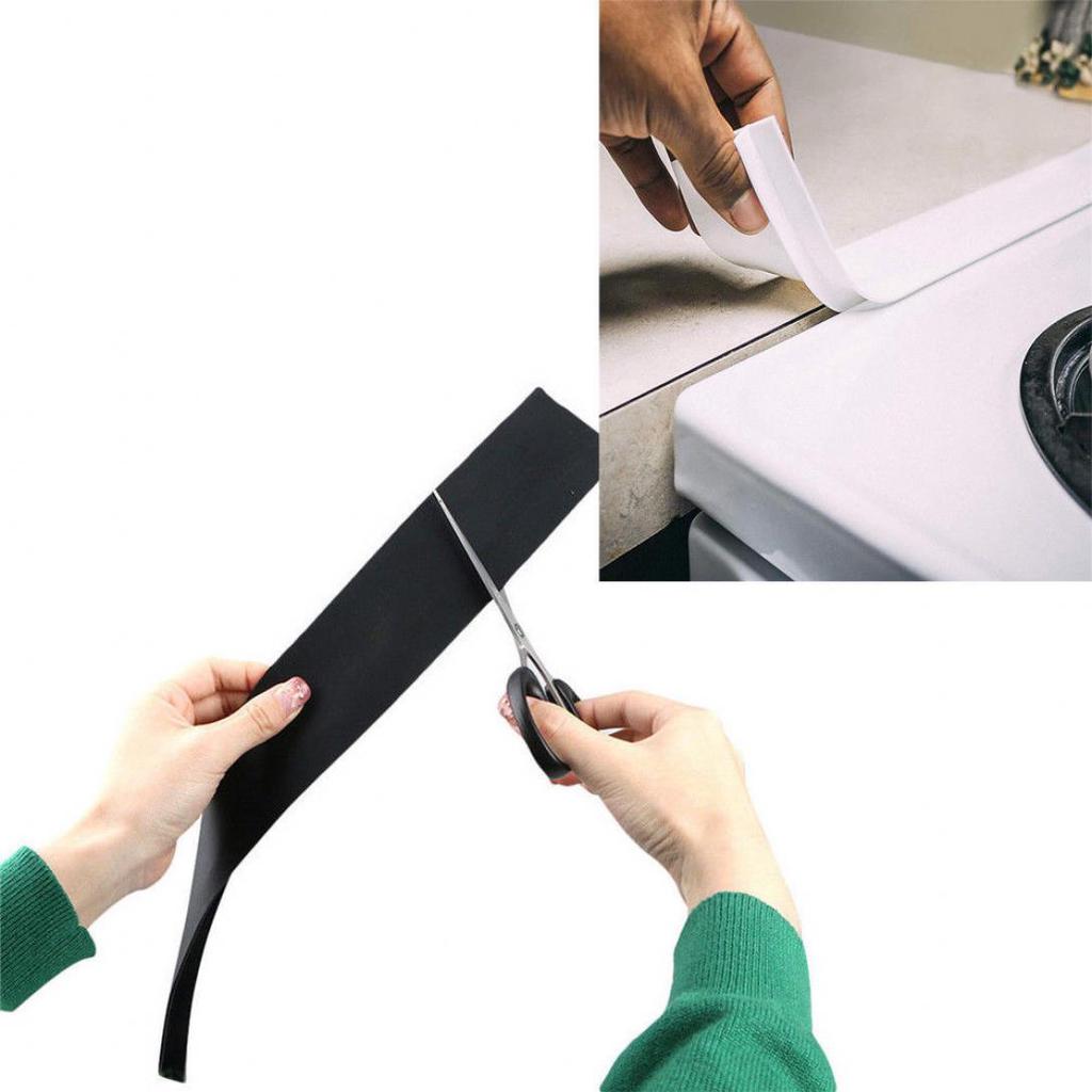 H&K Store Rubber Kitchen Stove Counter Gap Cover Easy Clean Heat-resistant Protector Cap