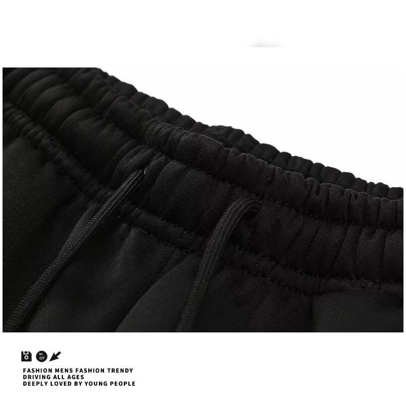 Зимние мужские спортивные брюки на флисовой подкладке, толстые брюки, повседневные свободные теплые бегуны