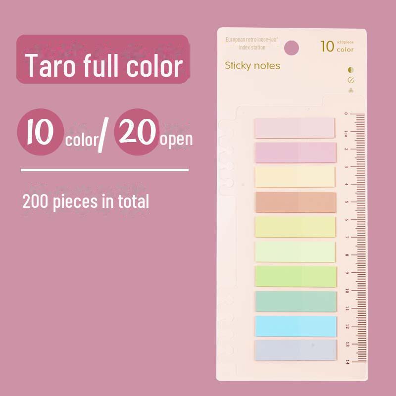Morandi Color PET Sticky Note Key Mark, Small Fresh, перезаписываемые, с отрывными листами, пластиковый материал