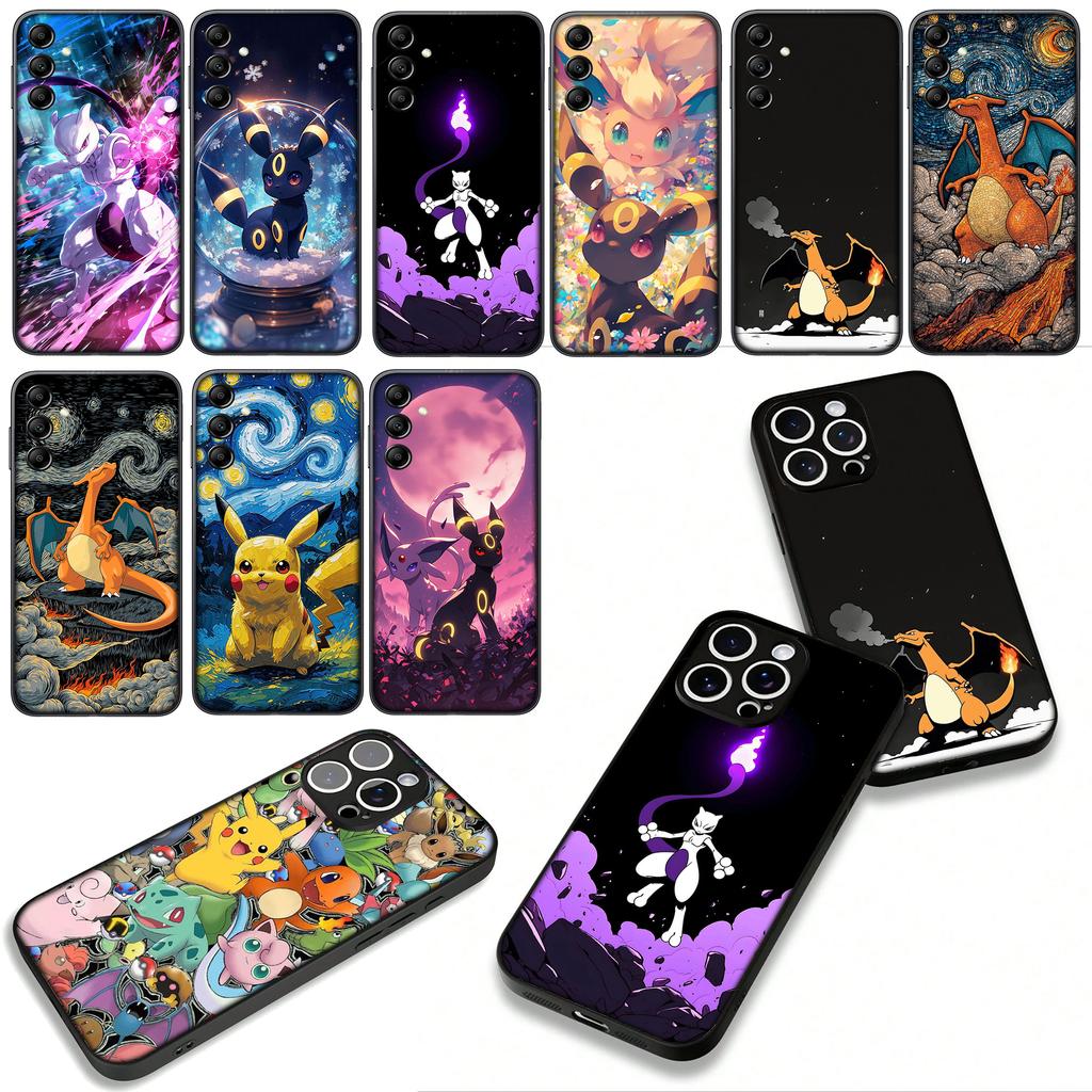 Charmander P-Pokemons Mewtwo P-Pikachus Phone Cover for Apple iPhone 16 15 14 Plus 13 12 Mini 17 Pro Max + ProMax 16E Air Case