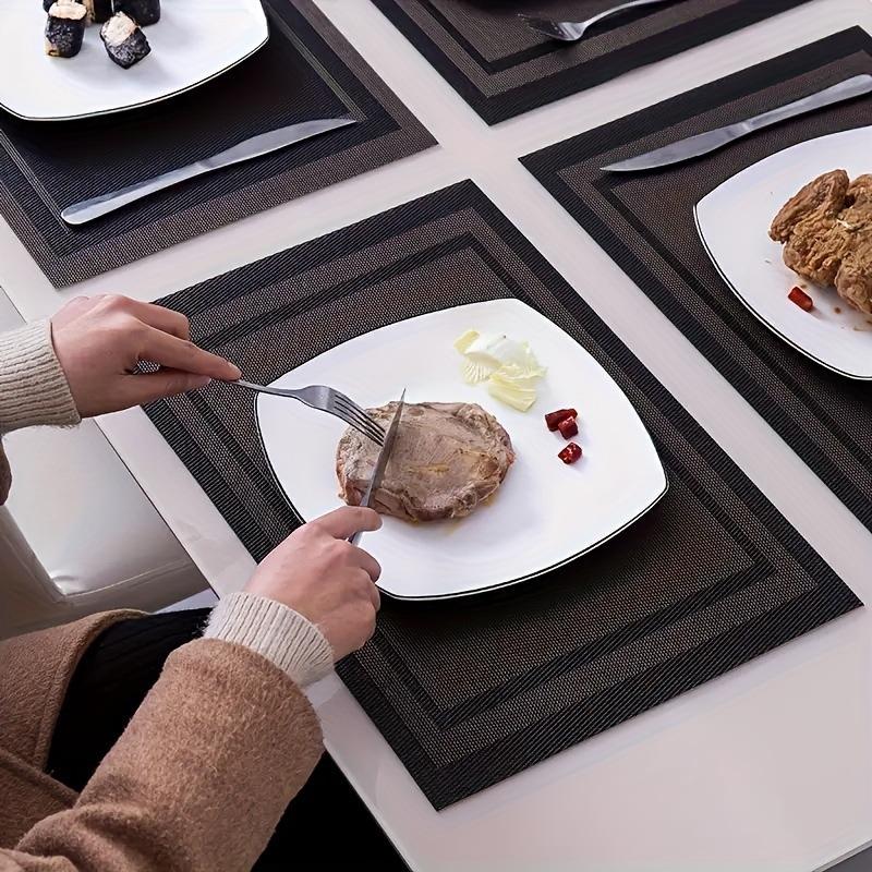 Teslin western dining mat double frame pvc placemat high temperature resistance waterproof oil-proof easy cleaning anti-aging advanced sense