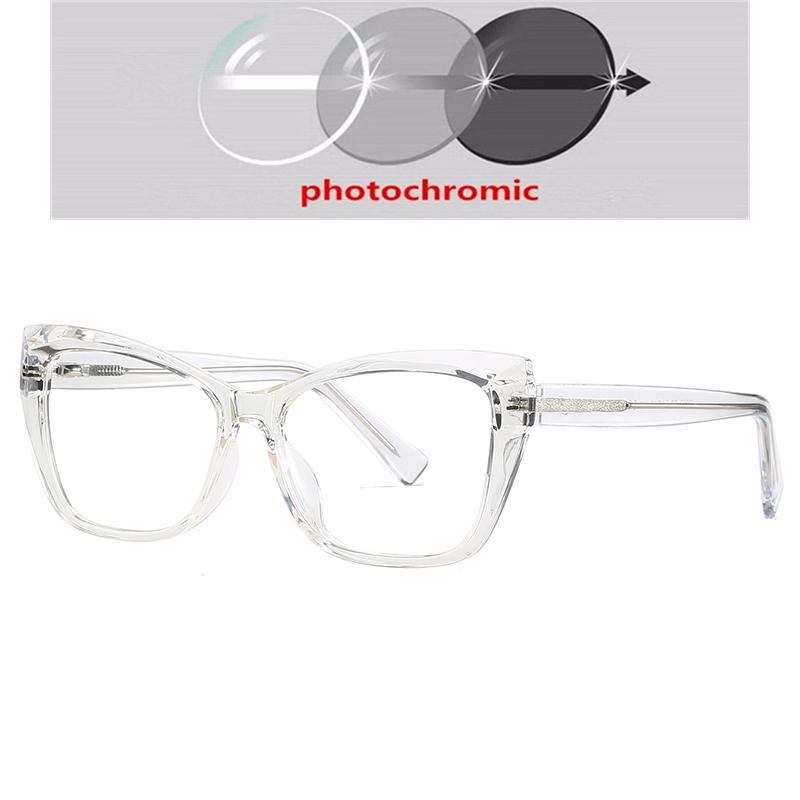 0 -0.5 -0.75 To -6.0 Blue Light Blocking Nearsighted Glasses For Women Spring Leg Cat Eye Minus Degree Prescription Spectacles