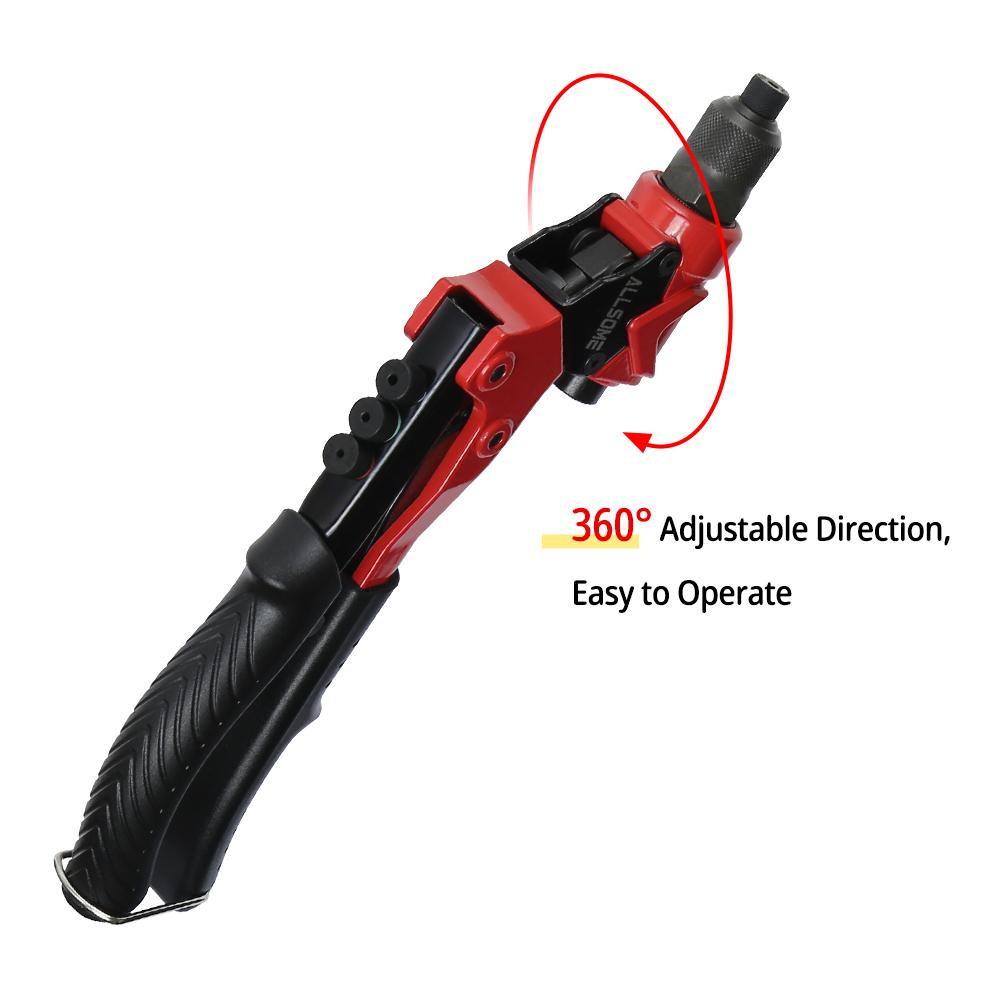 Allsome Один универсальный многофункциональный заклепочный пистолет 3 в 1 с гаечным заклепочным инструментом и ручным заклепочным инструментом