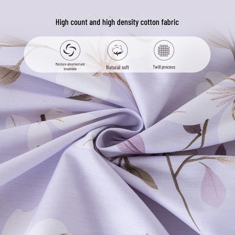 Комплект постельного белья Duo Xi Ai из чистого хлопка с цветочным рисунком - 4 шт. стеганое покрывало и простыня