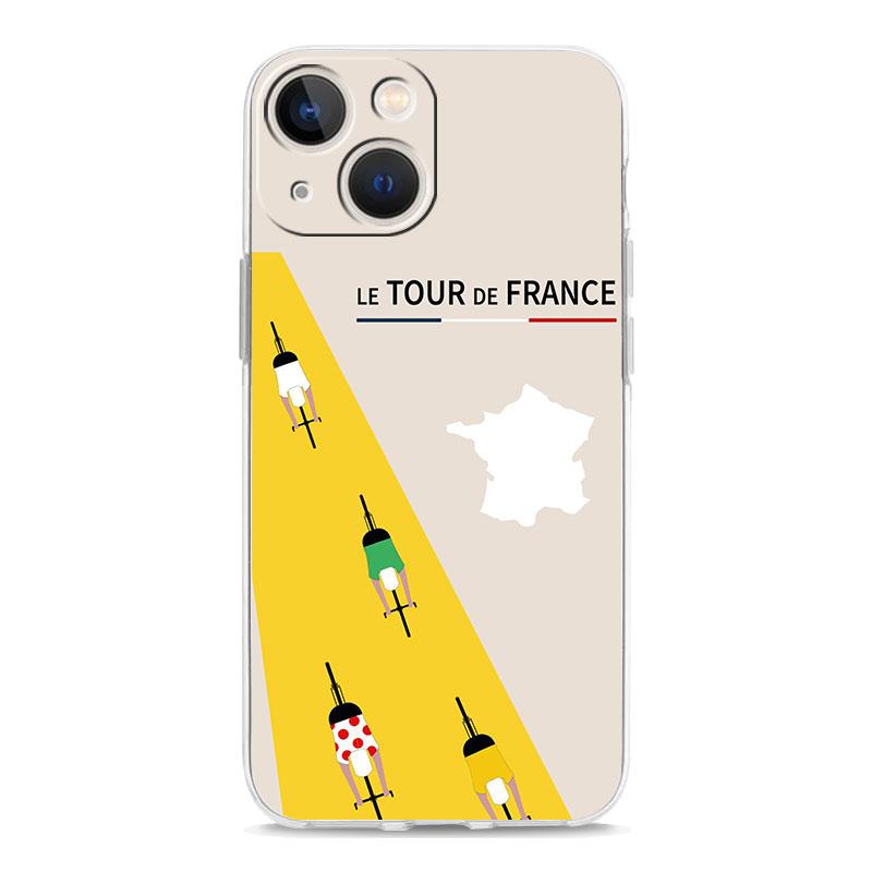 Чехол для телефона iPhone 17 Air Cases iPhone 16 15 12 13 14 Pro Max SE 7 8 Plus iPhone11 Прозрачный Мягкий Чехол Франция Велосипед Тренировка