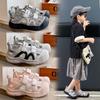 Girls Summer Mesh Sports Sandals Soft Sole Closed Toe Non Slip Breathable Lightweight Walking Shoes For Kids