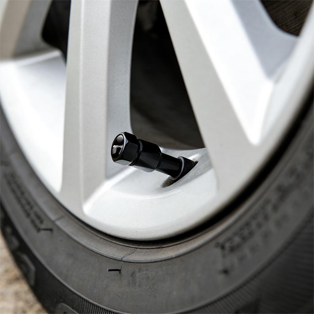 4Pcs Car Tire Valve Caps Metal Wheel Dust Covers Accessories FOR Mercedes Benz AMG W204 W205 W203 W211 W212 W213 W201 W210 W124 AV1