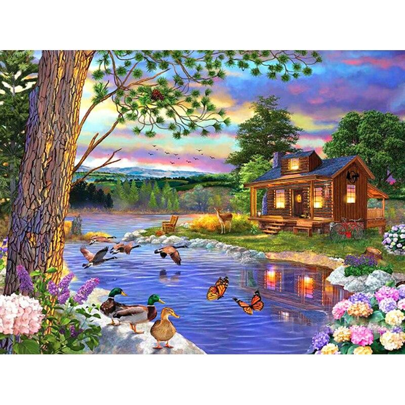 Новый 5D DIY алмазная живопись дома Алмазная вышивка Чунцзин вышивка крестиком ремесла полная круглая дрель домашний декор художественный подарок