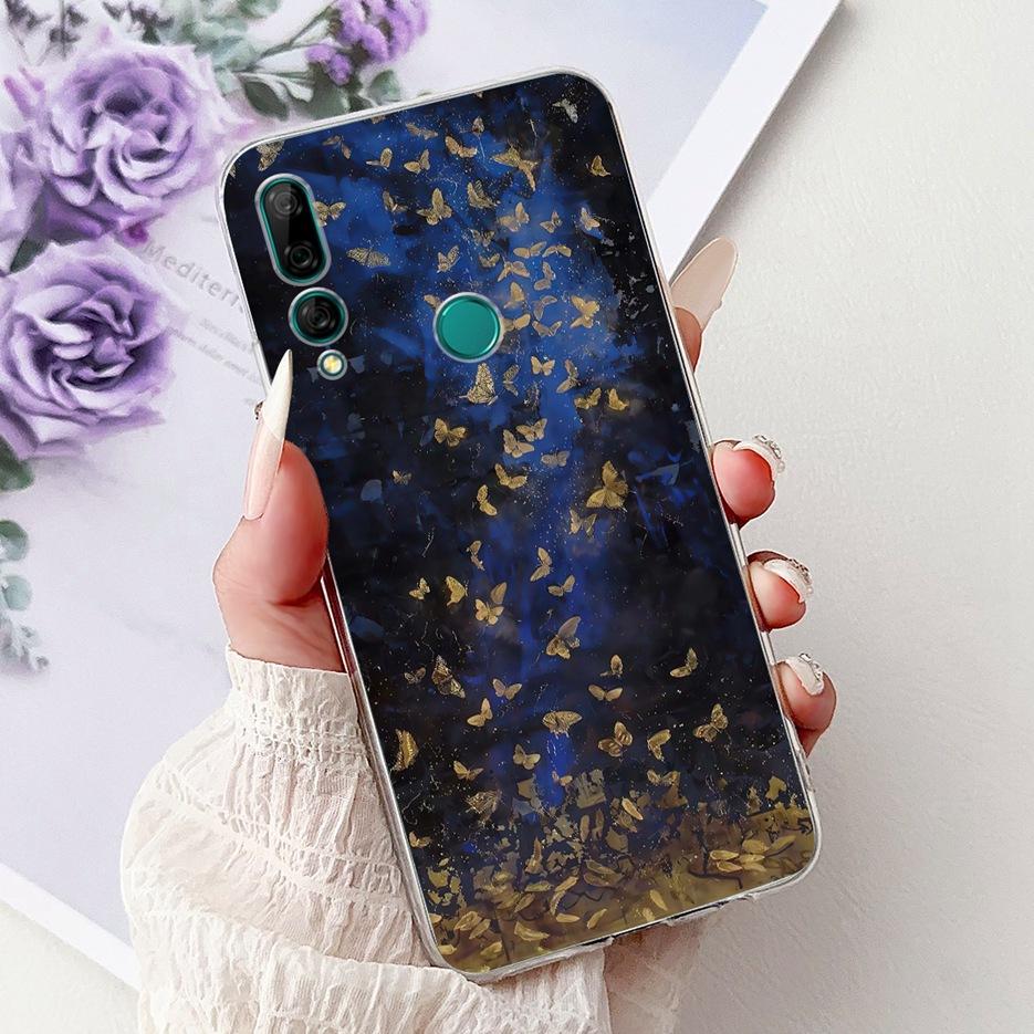 For Huawei Y9 Prime 2019 Case STK-L21 Colorful Flowers Painted Cover Soft Silicone Phone Case For Huawei P Smart Z STK-LX1 Shell