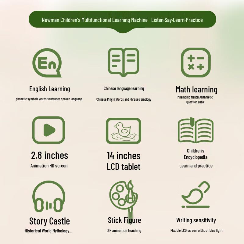 Планшет для обучения и рисования LCD для детей Newman