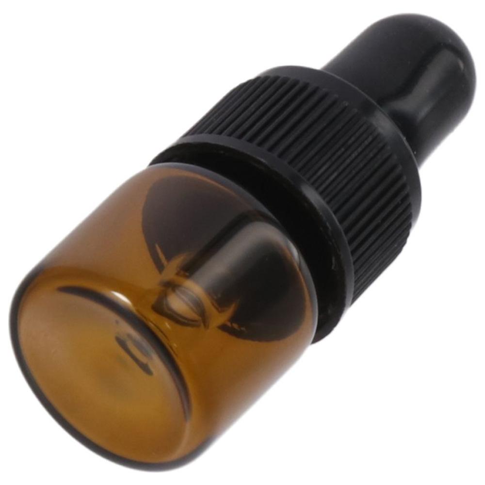 1/15 шт. коричневые бутылки-капельницы круглые 1 мл пустой образец янтарного стекла бутылки-капельницы эфирные масла
