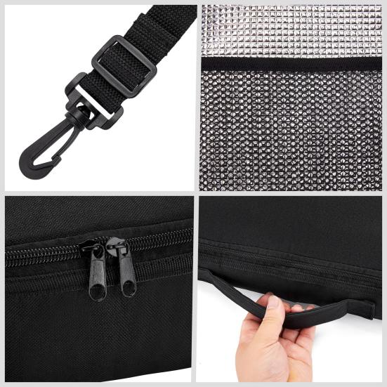 Сумка-холодильник для падлборда, водонепроницаемая, изолированная, палубная сумка для SUP, каяка, с сетчатым карманом на молнии и 4 ремнями-зажимами для аксессуаров для падлборда, SUP, каяка