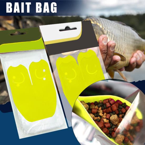 1/2Pcs Foldable Fishing Bait Shovel with Water Soluble Bag Portable Mini Collapsible PVA Lure Spoon Scoop Tool Fishing Accessories