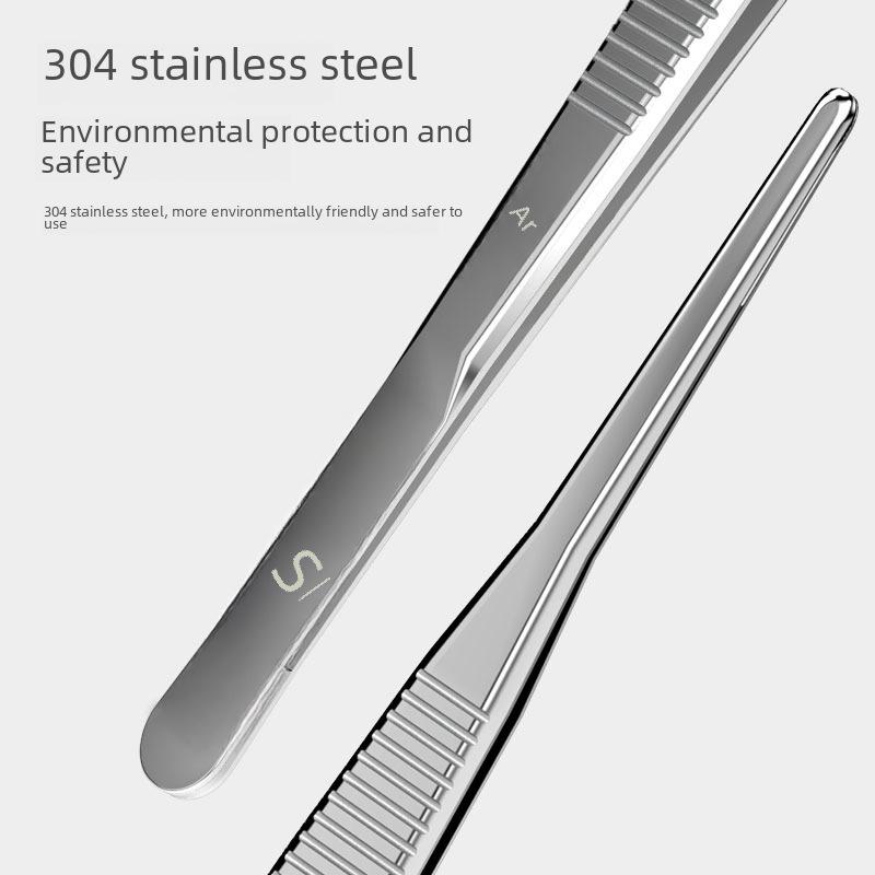 25 см пинцет для укладки волос из нержавеющей стали 304 с круглыми зубцами и нескользящей конструкцией