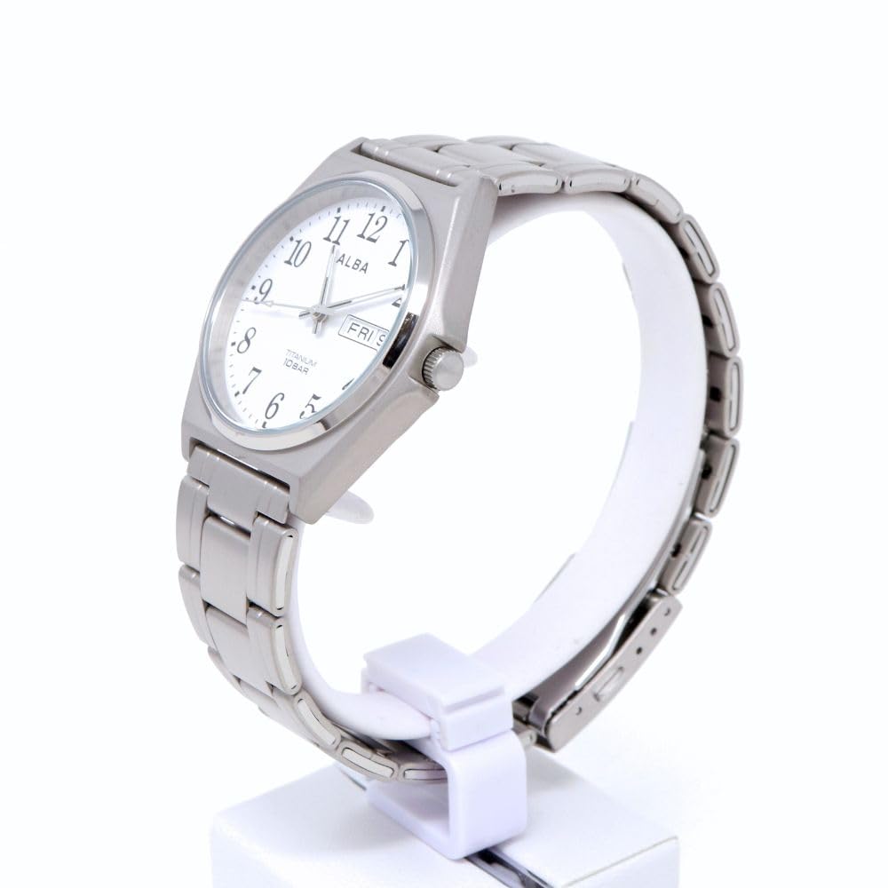 Часы Seiko Watch Alba, кварцевые, титановые, водонепроницаемые, для повседневной жизни, аналоговые, SEIKO ALBA, мужские (10 АТМ) (титан (AEFJ410))