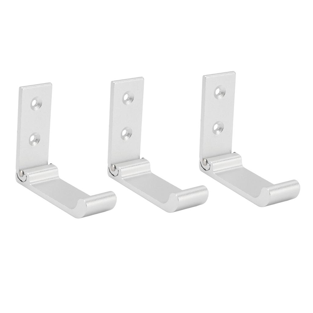 3Pcs Folding Coat Hooks Aluminum Alloy Foldable Wall Hook for Office Bedroom Living Room Dining