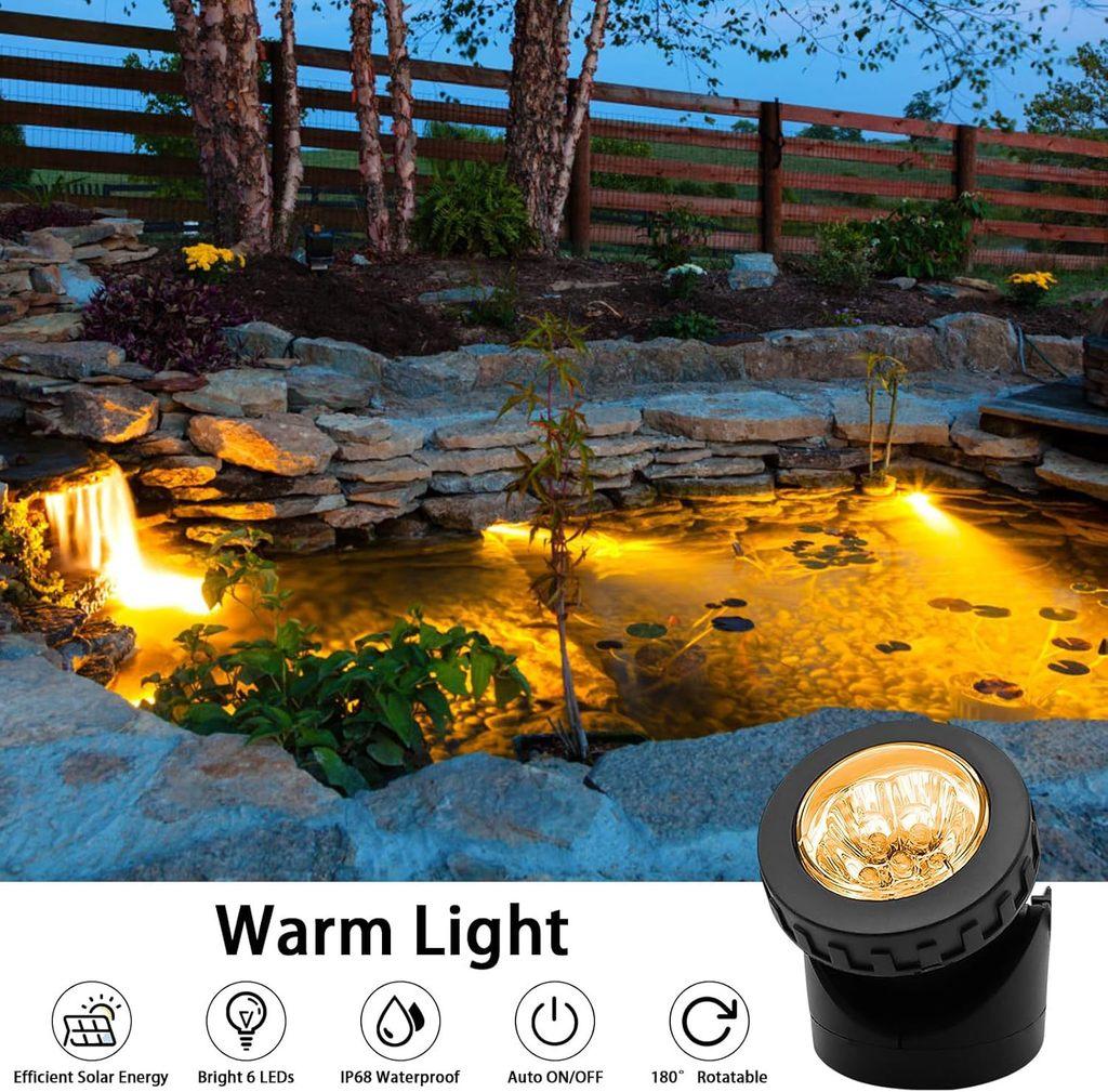Outdoor Solar Spotlights For Pool Landscape Garden Ip65 Waterproof Led Light For Backyard Decor